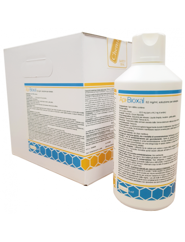 flacone e confezione api bioxal laif soluzione acido ossalico 500 ml