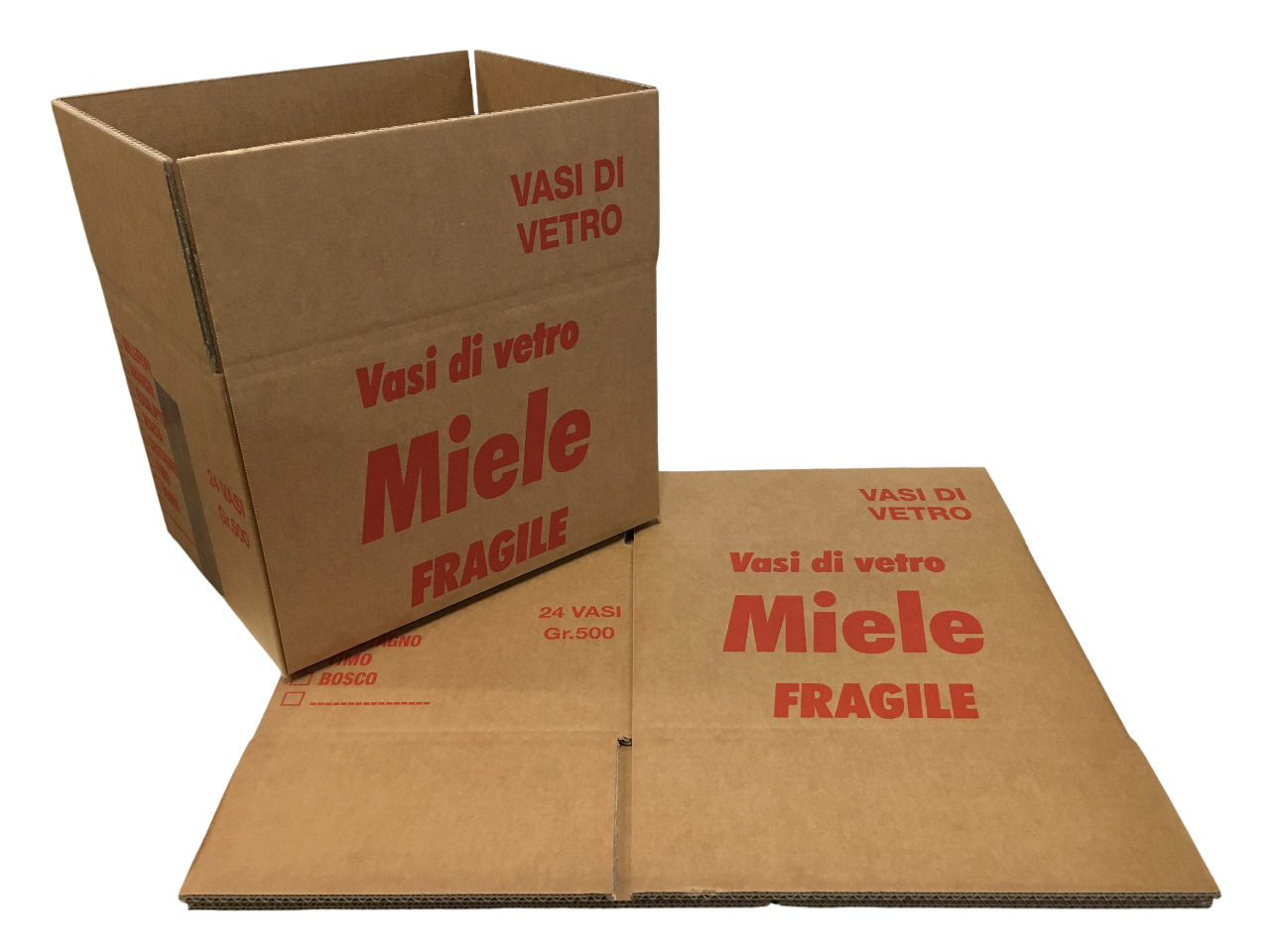 scatola per vasi di vetro miele 24 pezzi da 500 grammi apicoltura