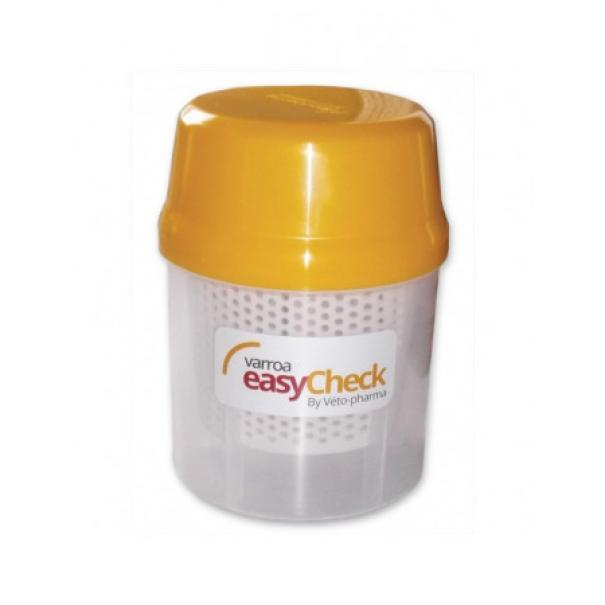 Strumento per monitoraggio varroa con tappo giallo e corpo trasparente