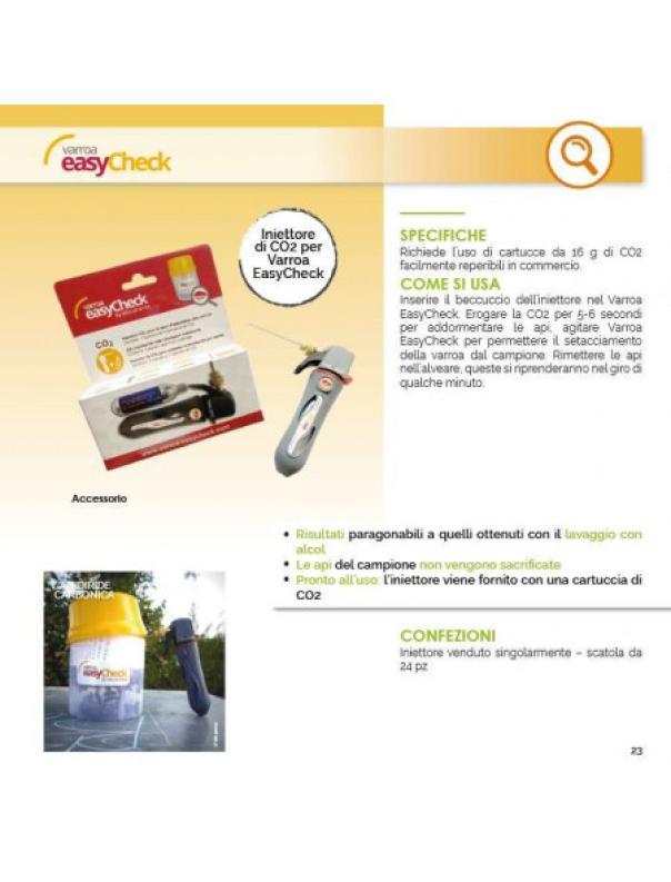 Dettaglio confezione iniettore CO2 per EasyCheck Varroa