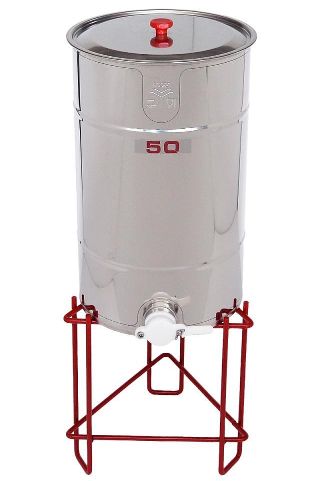 Maturatore per miele inox 50 kg con rubinetto plastica alimentare