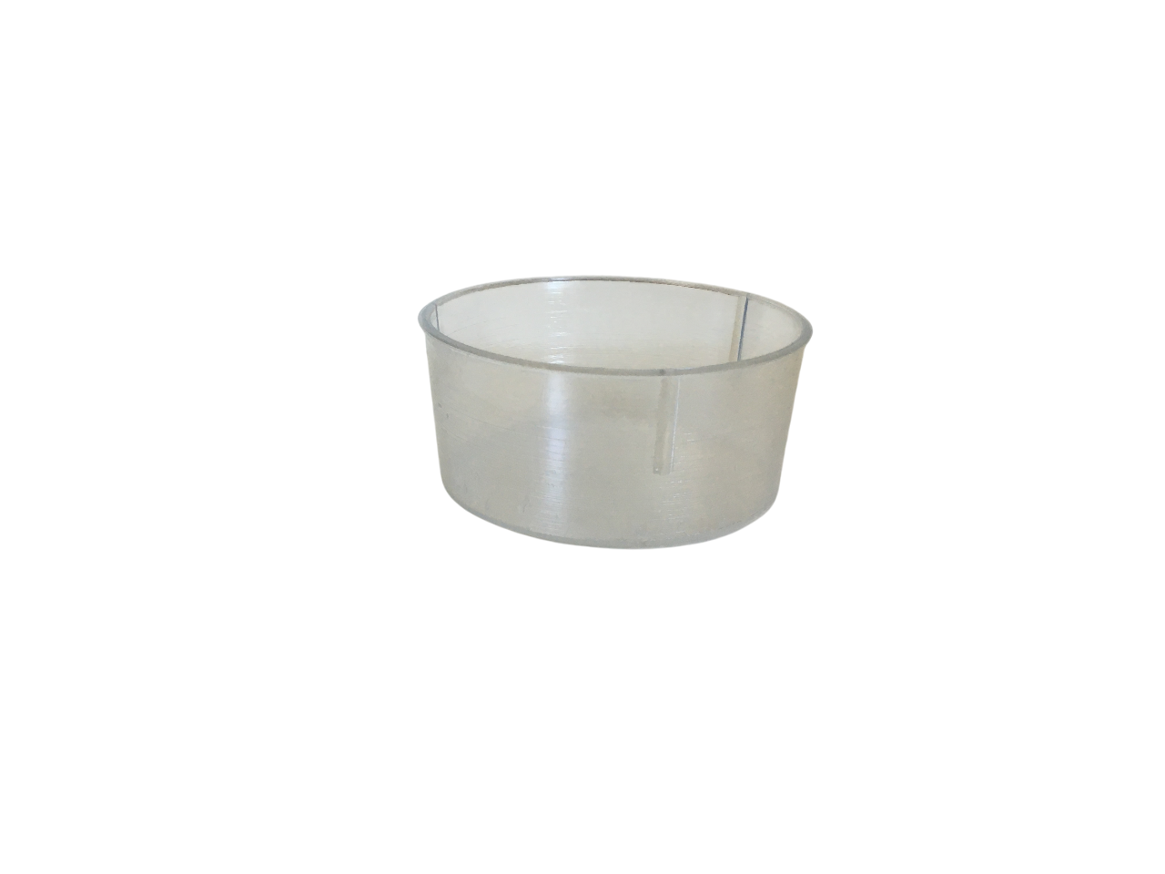 Vista laterale bicchierotto alimentare per nutritore cilindrico alveare