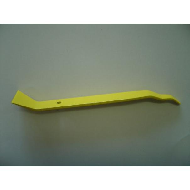 Leva ricurva staccafavo acciaio giallo per telaini e coprifavi apicoltura