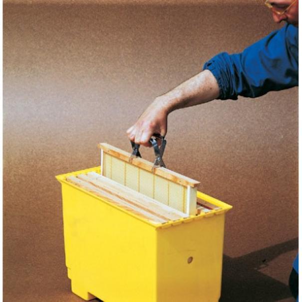 Esempio di utilizzo pinze inox per sollevare telaino da arnia