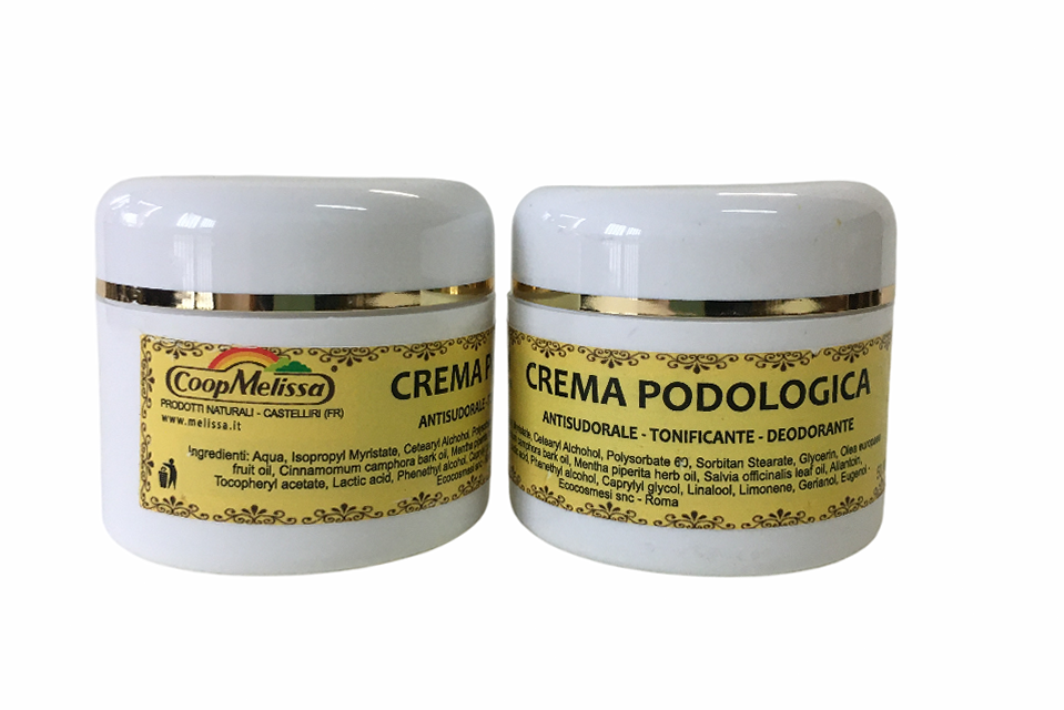 Crema podologica Coop Melissa confezione da 50 ml vista fronte e retro