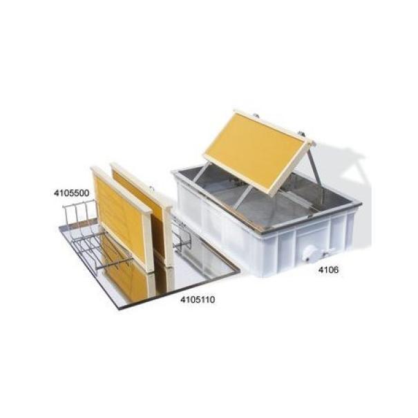 Coperchio in acciaio inox compatibile con banco da tavolo per smielatura