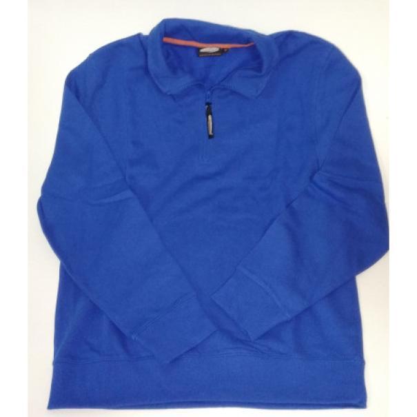  felpa/maglia da sudore con mezza zip blu - foto 2