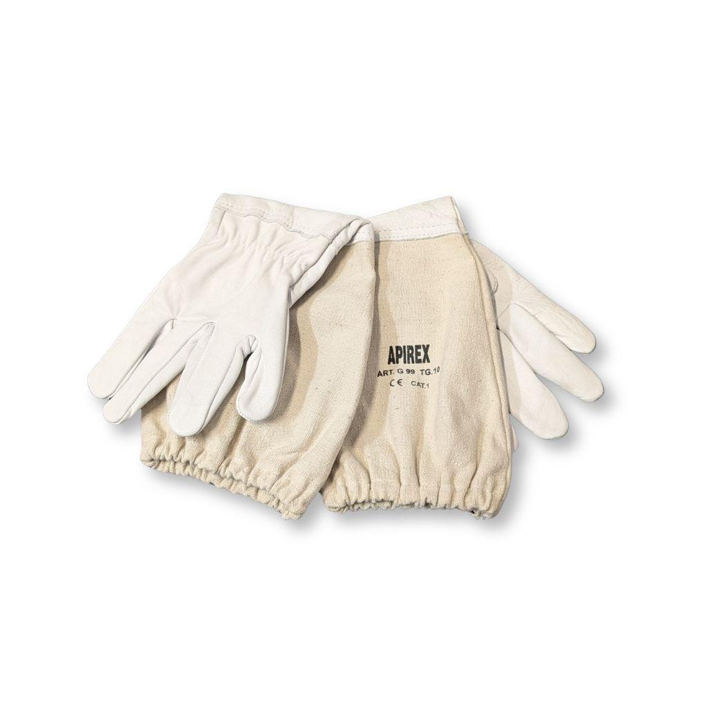Guanti apicoltore con orlo elasticizzato per sicurezza aggiuntiva api
