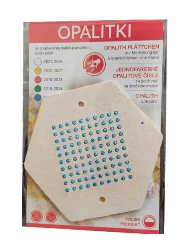 Confezione opali numerati bianchi 1-100 per marcatura regine alveare