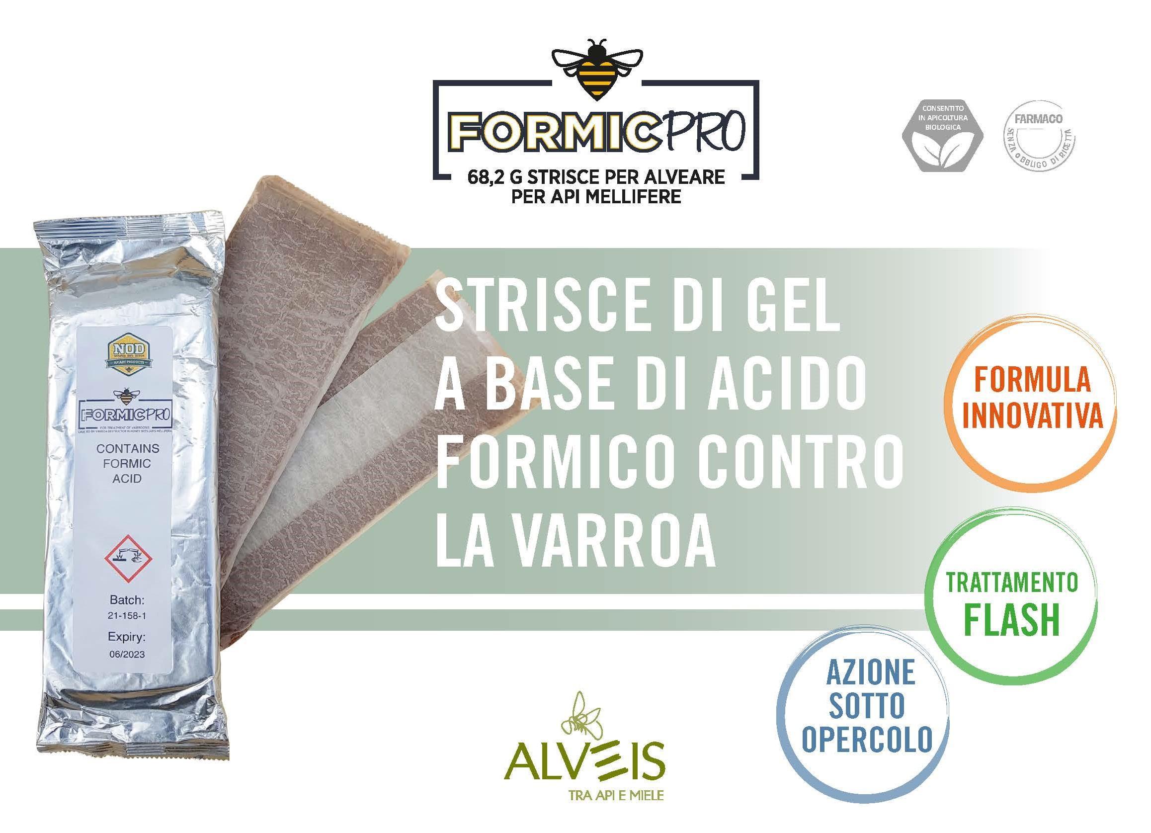 dettaglio strisce di gel a base di acido formico per trattamento varroa alveari apicoltura