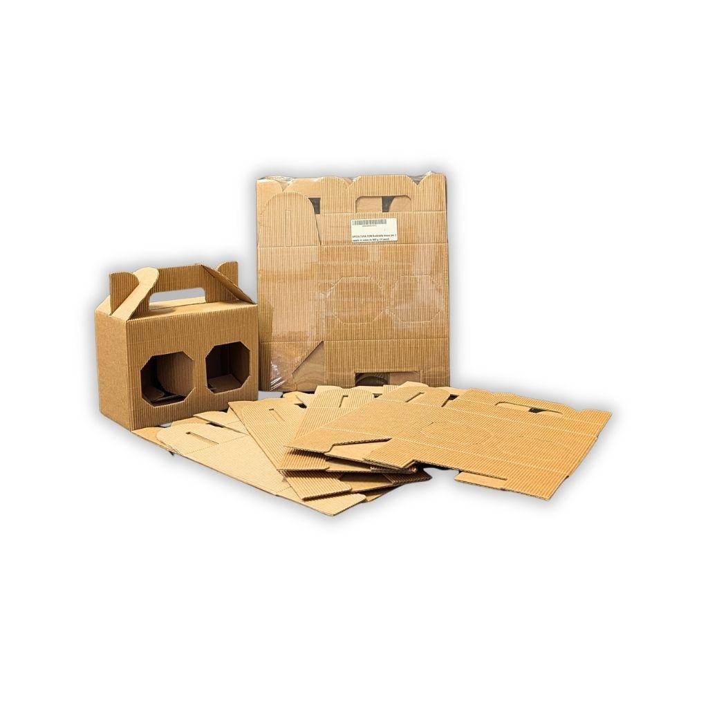 Set scatole in cartoncino avana per vasetti miele in confezione da 10