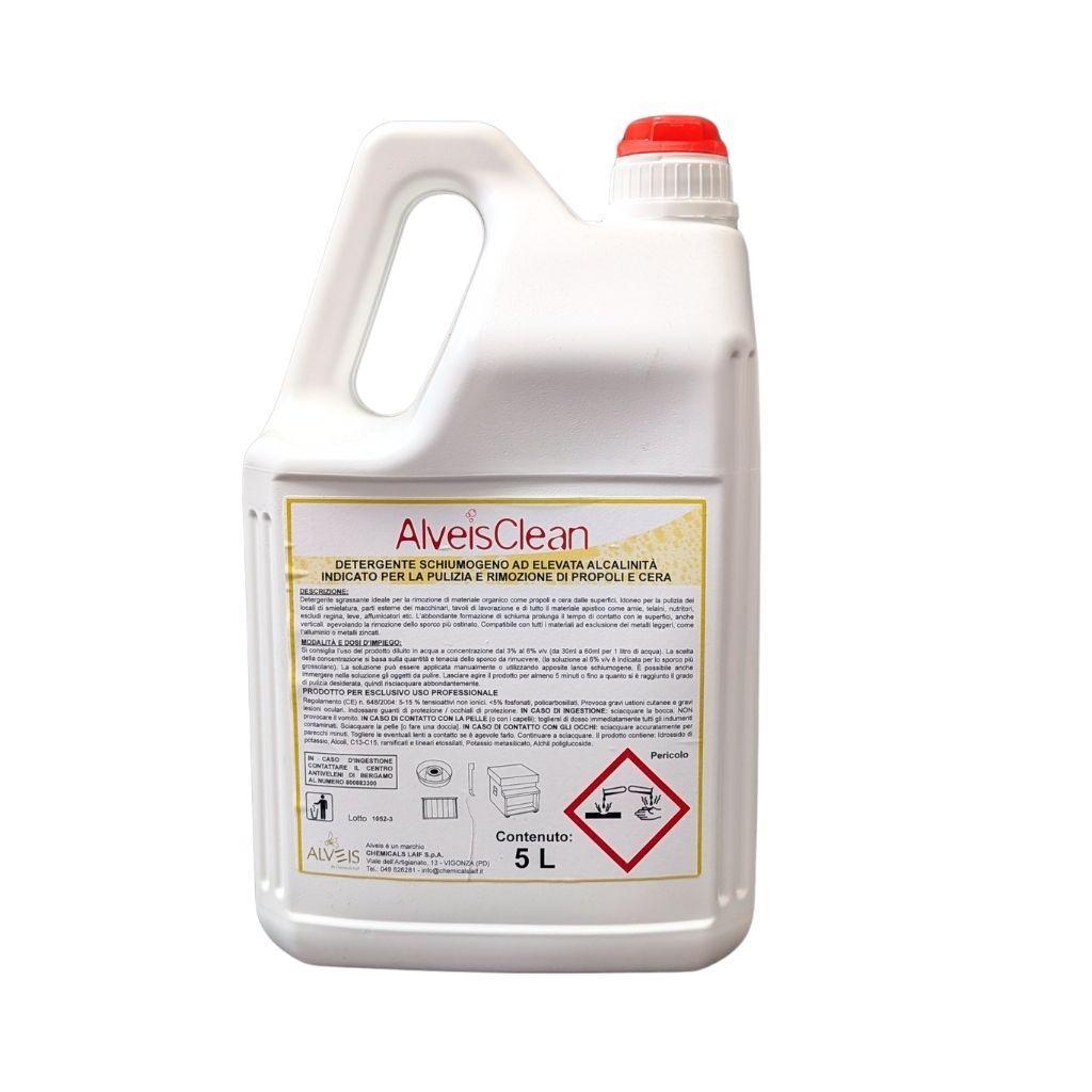 Tanica detergente schiumogeno AlveisClean 5L per attrezzature apistiche